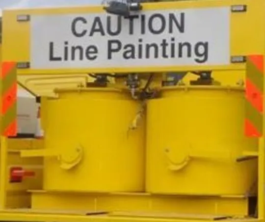 Line painting tools used by road marking specialists ANSCO